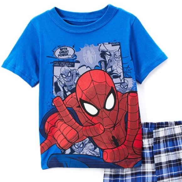 Spider-Man Comic Tee & Shorts Baby Boy 12 Months - Picture 2 of 4